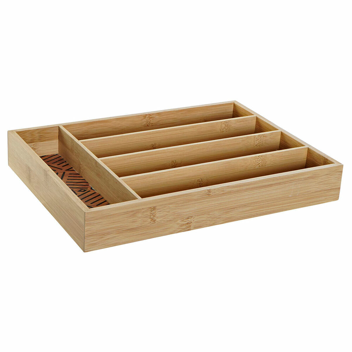 Multi-purpose basket DKD Home Decor Black Natural Bamboo 25,5 x 35,5 x
