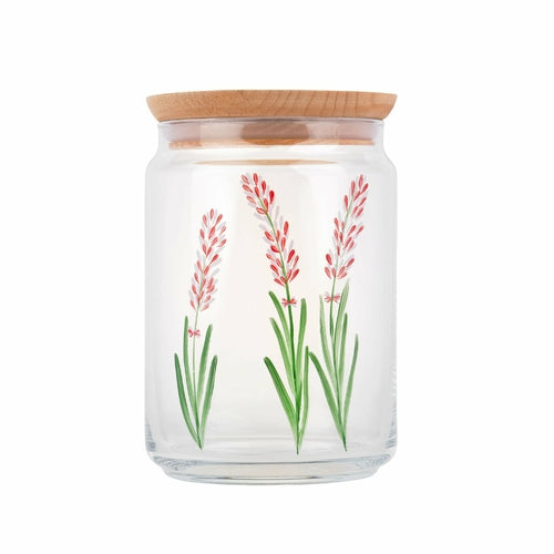 Le Lavande - Bocal en verre 1L peint à la main