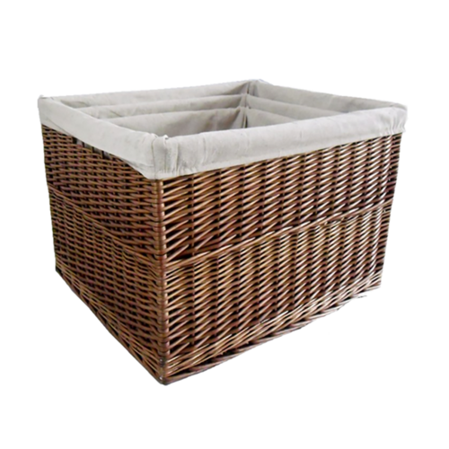 Set of 3 Somerset Rectangular Wicker Log Basket